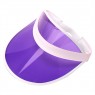 Purple Unisex Sun Visor Cap Golf Fancy Dress Colour Stretch Poker 80's Rave Headband
