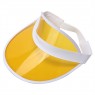 Yellow Unisex Sun Visor Cap Golf Fancy Dress Colour Stretch Poker 80's Rave Headband