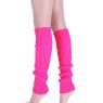 hot pink Licensed Womens Pair of Party Legwarmers Knitted Dance 80s Costume Leg Warmers