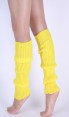 Yellow Licensed Womens Pair of Party Legwarmers Knitted Dance 80s Costume Leg Warmers