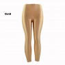 Gold 80s Shiny Neon Costume Leggings Stretch Fluro Metallic Pants Gym Yoga Dance
