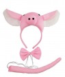 Pink Piglet Animal Costume Headband Bow Tie Tails Set Zoo Party Performance Kids Accessories