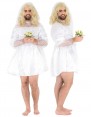 Mens Adult Funny Wedding Dress Bride Stag Party Costume Fancy Dress