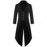 Black Mens Steampunk Vintage Tailcoat Jacket Gothic Victorian Frock Coat Business Suit Ringmaster