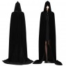 Black Kids Hooded Cloak Cape Wizard Costume