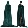 Green Adult Hooded Cloak Cape Wizard Costume