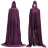 Purple Adult Hooded Cloak Cape Wizard Costume