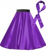 Purple Satin 1950's 50s skirt