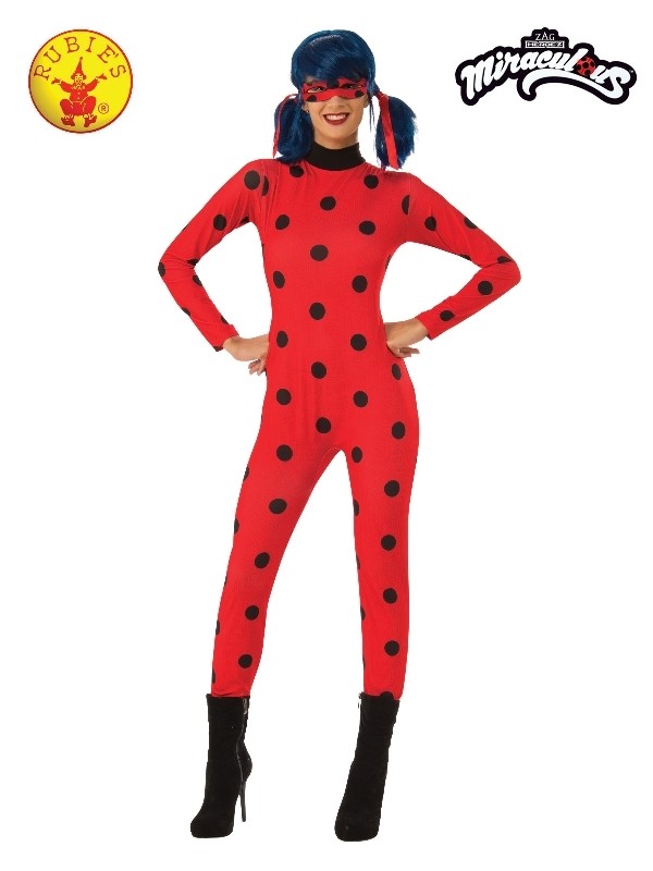 Ladybug Girls Costume Cosplay Jumpsuit For Halloween Birthday Party Set 5pcs/Bag 125-135cm XL 