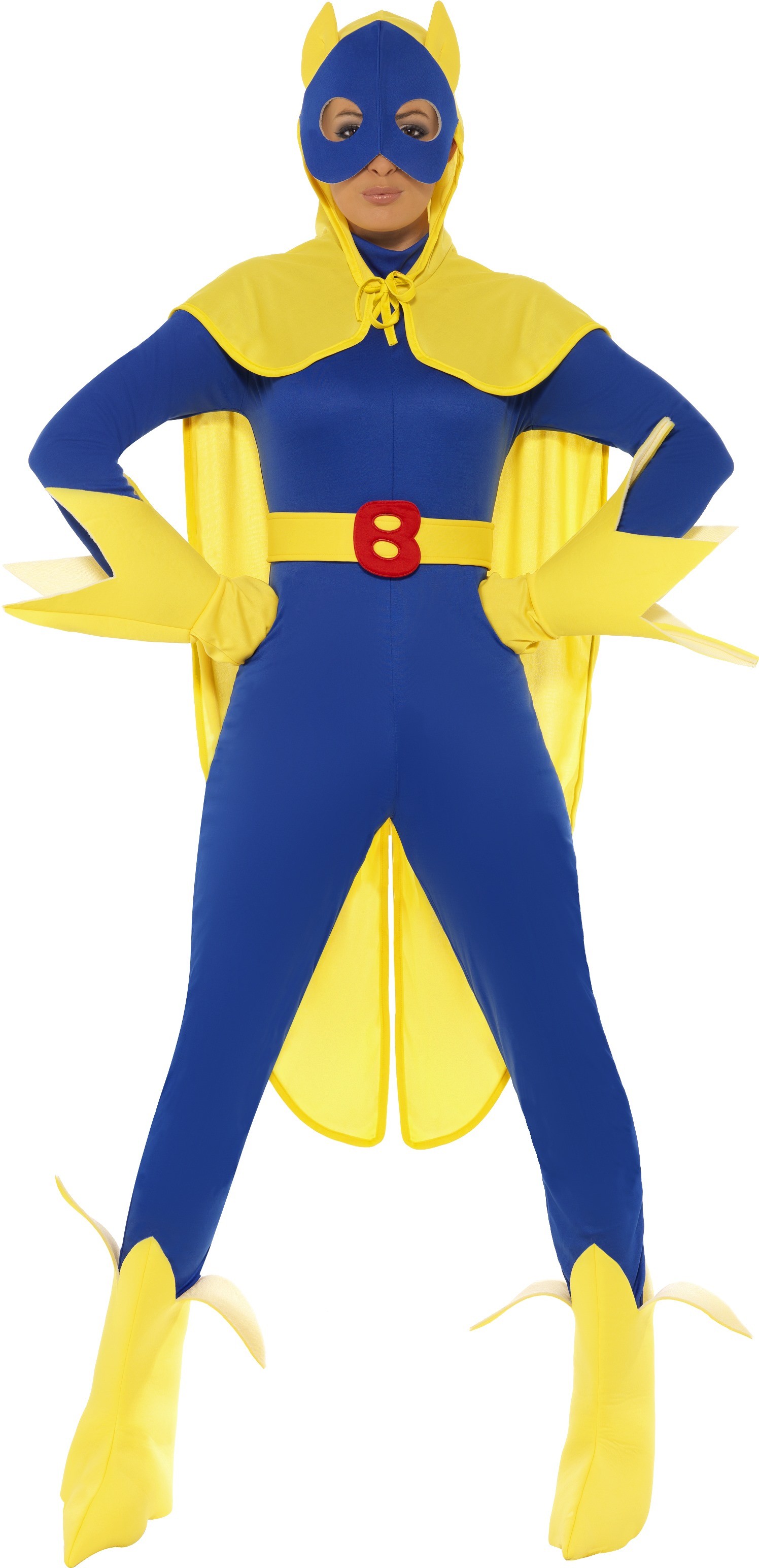 Female Licensed Bananaman Costume Fancy Dress Cartoon Superhero Super Hero  Outfit |Costumes-AU