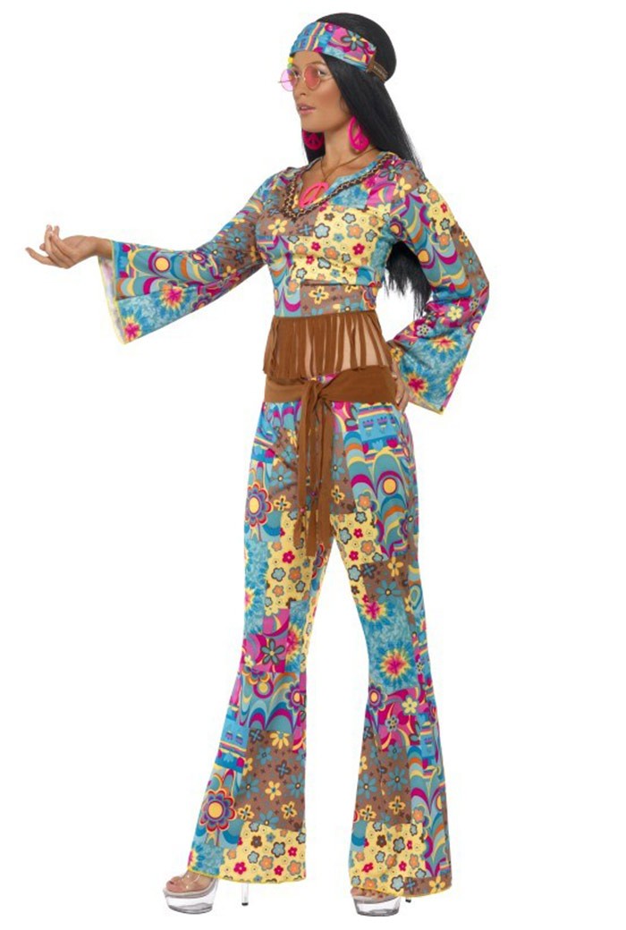 70er 80er Years Dress Costume Flowerpower Womens Hippy Party Disco Mens Suit 