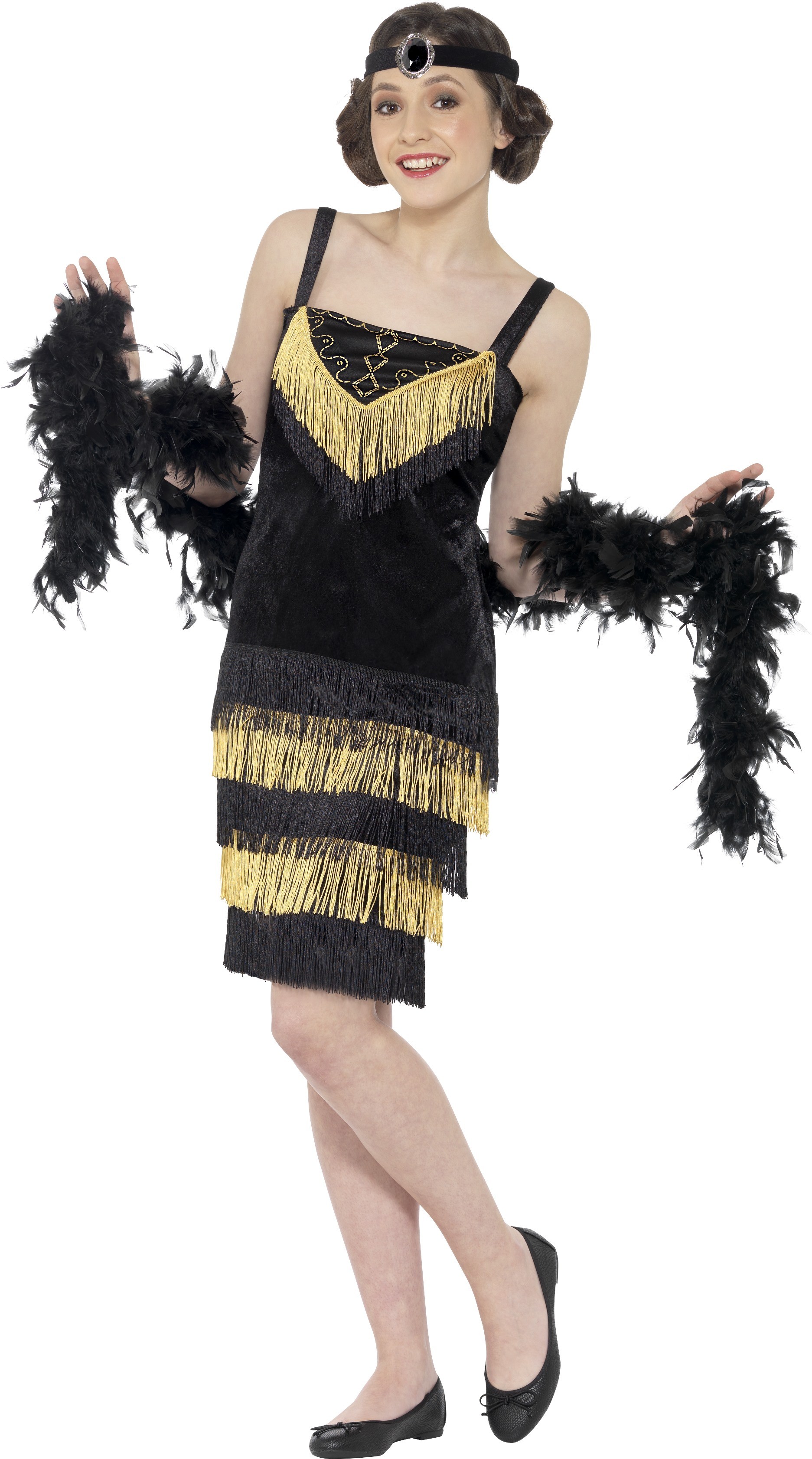 Girls 1920s Charleston Great Gatsby Flapper Fancy Dress Costume Book Day Outfit 