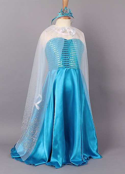 UK Long Sleeve Purple Elsa Princess Kids Girls Costume Queen Cosplay Fancy  Dress | eBay