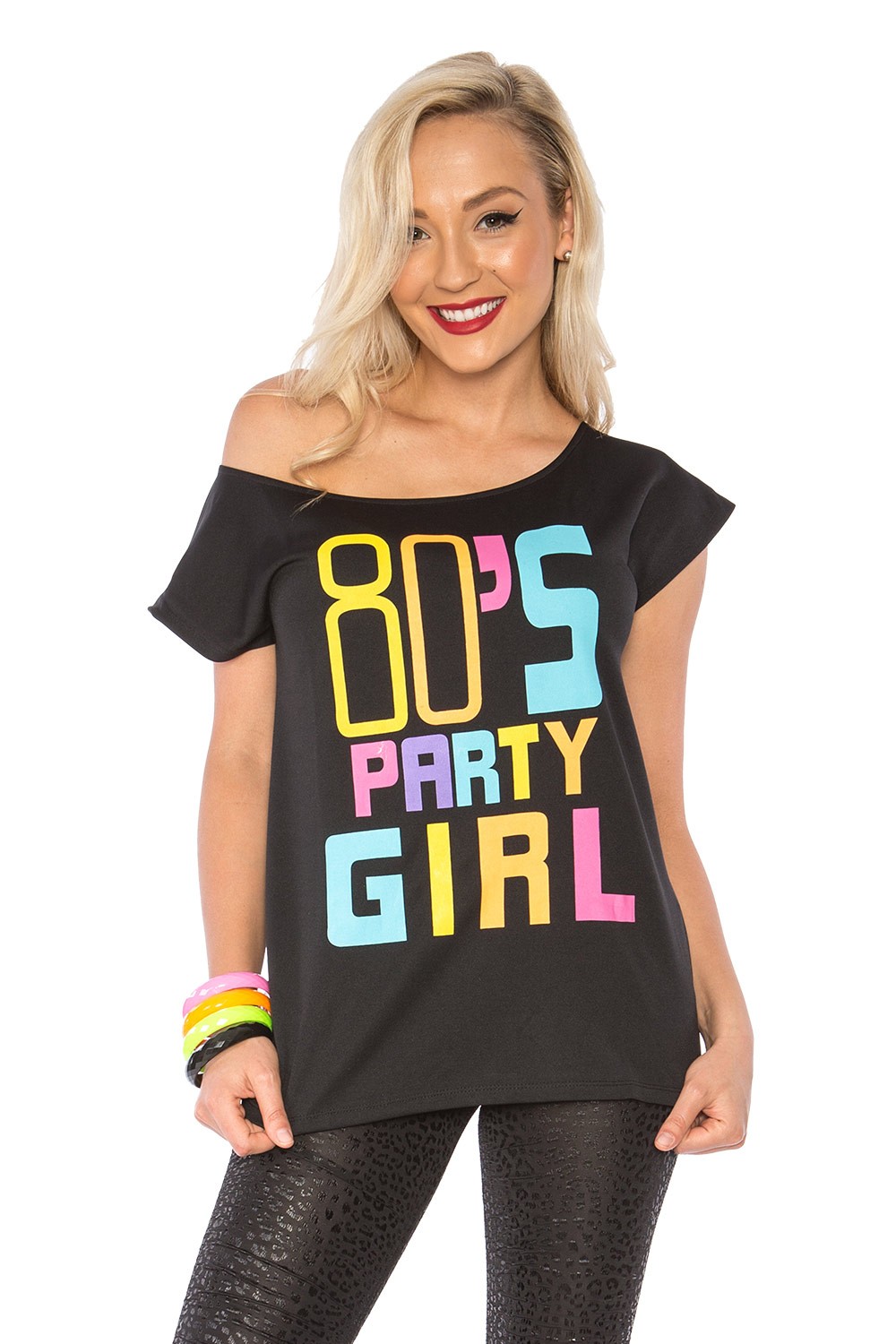 I Love 80s Fancy Dress Bride Party Hen Women Graphic T-Shirt19 Top Tee