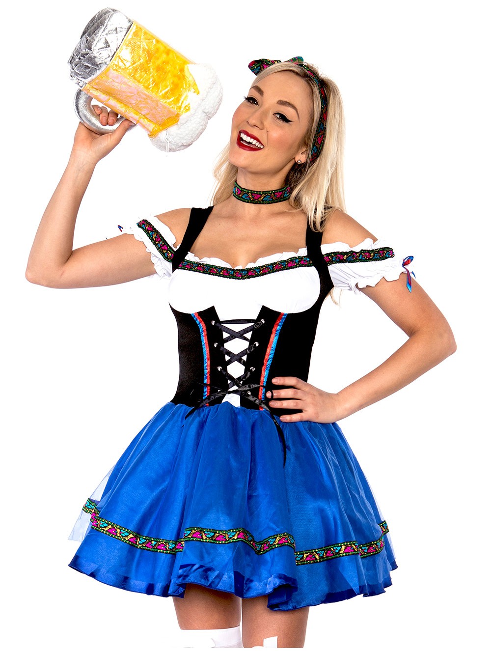 Ladies Oktoberfest Beer Fancy Dress Costume.