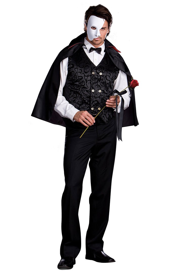 Mens Mysterious Phantom of the Opera Costume - Medieval Renaissance Costume - Historical Costume - Themes