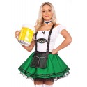 Oktoberfest Beer Maid Costume Green