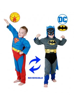 Boys Batman To Superman REVERSIBLE Costume  cl0135