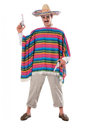 Spanish Mexican Poncho Serape Costumes CL-15750