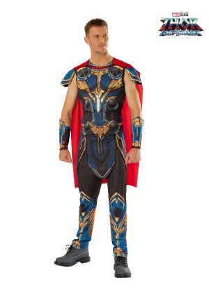 Thor Avengers Deluxe Muscle Marvel Superhero Hero Halloween Mens Costume cl301360
