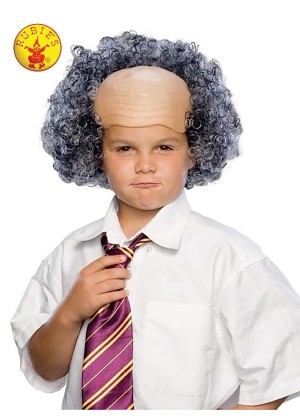 Children Bald Wig With Grey Curly Sides cl50851