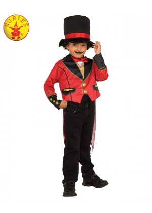 Ringmaster Child Costume Circus Showman Lion Tamer Top Tails Pants Hat