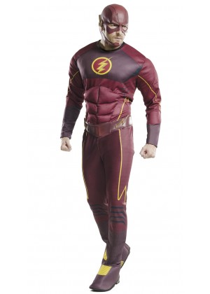 The Flash Muscle Chest Justice League DC Comics Halloween Adult Costume