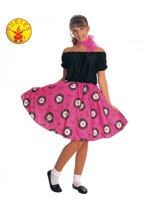  Womens Ladies 1950s 50s Hop Skirt Grease Poodle Sweetheart Bopper Fancy Dress Costume Outfit