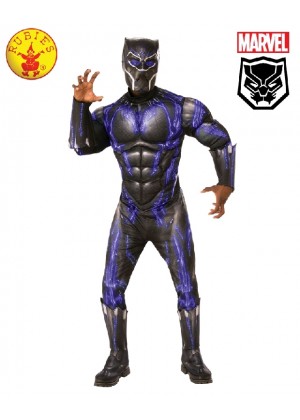 Adult Mens Deluxe Black Panther Civil War Deluxe Costume Mask Halloween Party 