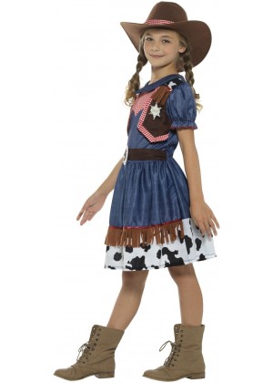 Texan Cowgirl Rodeo Wild West Western Sheriff Fancy Girl Costume