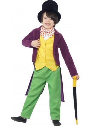  Roald Dahl Willy Wonka Chocolate Factory Boys Book Week Fancy Kids Costume