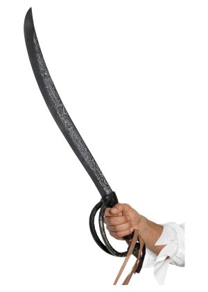 Caribbean Buccaneer Pirate Sword 70cm Medieval Aged Effect  Weapon Armour Sailor Fancy Dress Costume Accessory 