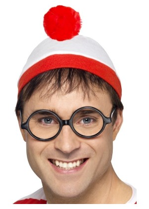 Adults Where's Wally Instant Kit Costume Mens Ladies Wenda Waldo Book Week Fancy Dress Outfit Accessory 