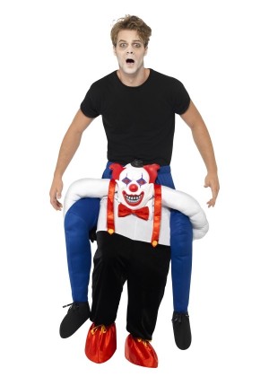 Sinister Clown Piggy Back Adults Halloween Fancy Dress Circus Carry Me Costume Stag Hen Night
