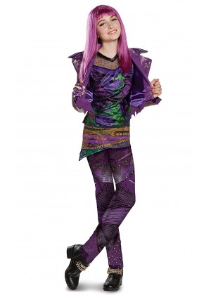 Girls Purple Mal Prestige Descendants Costume no gloves de24126