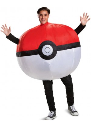 ds105509 Adult Pokemon PokeBall Inflatable Nintendo Costume