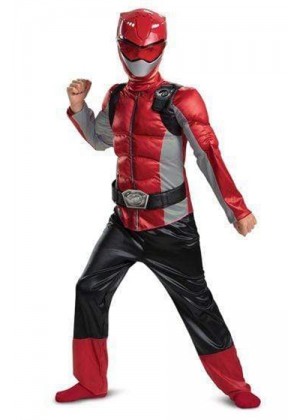 Boys Red Ranger Beast Morpher Morph-x Costume  ds13434