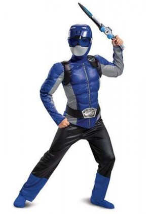 Boys Blue Power Rangers Beast Morpher Morph-x Costume ds13448