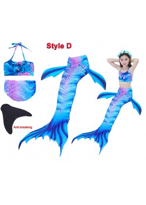 Kids Mermaid Swimsuit Costume with Monofin tt2027+tt2008-15