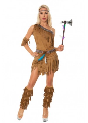 Noble Warrior Native American Indian Wild West Halloween Fancy Dress Costume