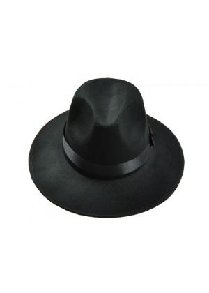 Gangster Hat Black Velour Licensed 20s Licensed Costume Accessories
