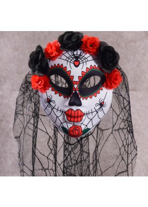 Day of the Dead Mask Adults Halloween Sugar Skull Fancy Dress Accessory Skeleton