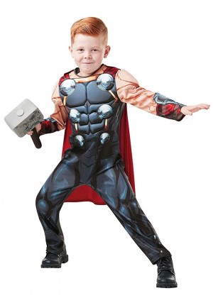 Boys Deluxe Thor Costume Marvel Avengers Superhero Child Fancy Dress