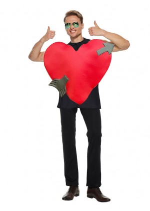 Unisex Red Heart Funny Costume