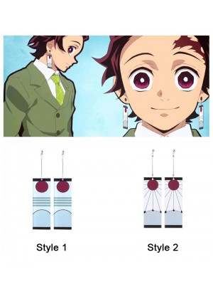 Anime Demon Slayer Tanjiro kamado earrings lx0230lx0231
