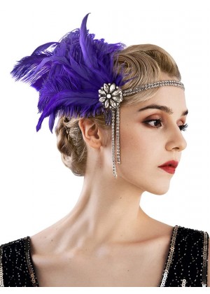 Ladies Purple 20s Flapper Headband