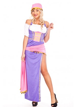 Ladies Gypsy Mysterious Fortune Fancy Dress Costume