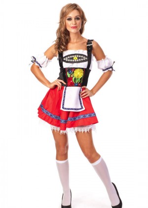 Red Oktoberfest Inspired Halloween Costume