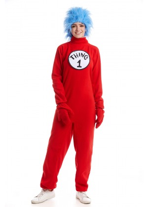 Adult Dr Seuss Thing 1 Thing 2 Jumpsuit pp1007