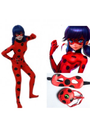 Miraculous Ladybug Marinette Dupain Cheng Kids Girls Cosplay Full Costume zentai suit Lady Bug Book Week